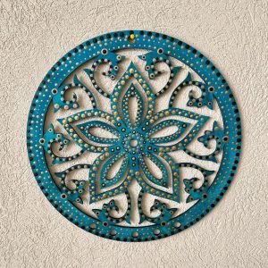 משרבייה מנדלה טורקיז זהב שחור