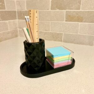 סט מתנה למורה/ למשרד- שחור מעויינים