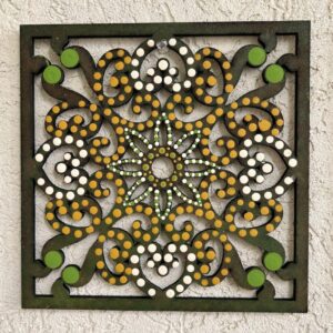 משרביה מנדלה מרובעת - ירוק כהה