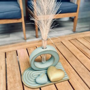 מארז מתנה ורד - ירוק/זהב