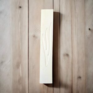 בית מזוזה ענק לבן עם ש' גדולה