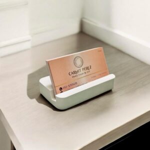 מעמד לפלאפון או לכרטיסי ביקור- לבן