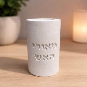 פמוט "מאורי האש" להבדלה - לבן